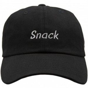 Baseball Caps Nissi Snack Dad Hat - Black - CU188ZYITNI $38.64