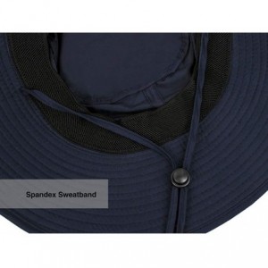Sun Hats Fishing Hat- Safari Hat Cap with UPF 50 Sun Protection for Men and Women - Navy - CE18O2MXCNY $14.59