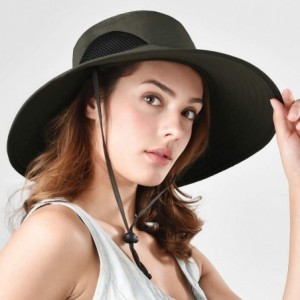 Sun Hats Fishing Hat- Safari Hat Cap with UPF 50 Sun Protection for Men and Women - Navy - CE18O2MXCNY $14.59