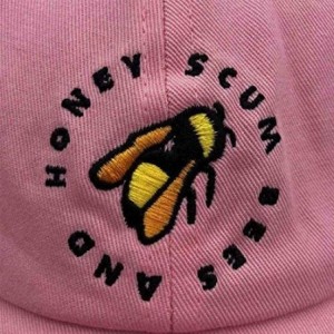 Baseball Caps Golf Wang Baseball Cap Bee Dad hat Embroidery Baseball Cap Cotton Dad Hat Unisex - Pimk-1 - CU18NOXLHSN $9.70