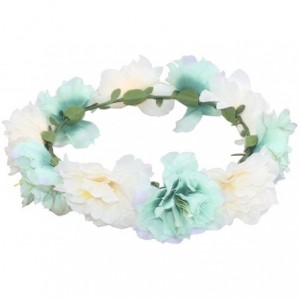 Headbands Flower Crown Floral Hair Wreath Wedding Headband Festival Garland - 4-Green - CD18S44342I $24.42