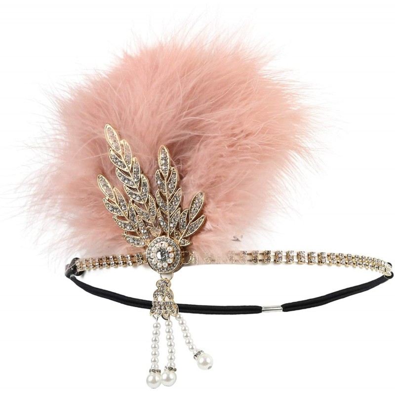 Headbands Rhinestone Headpiece 1920s Medallion Accessories - 98-pink - CS194QAY6DA $14.40