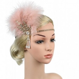 Headbands Rhinestone Headpiece 1920s Medallion Accessories - 98-pink - CS194QAY6DA $14.40