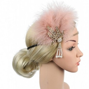 Headbands Rhinestone Headpiece 1920s Medallion Accessories - 98-pink - CS194QAY6DA $14.40