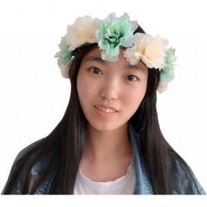 Headbands Flower Crown Floral Hair Wreath Wedding Headband Festival Garland - 4-Green - CD18S44342I $9.77