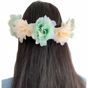 Headbands Flower Crown Floral Hair Wreath Wedding Headband Festival Garland - 4-Green - CD18S44342I $9.77