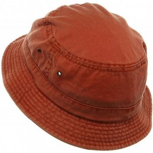 Bucket Hats Washed Hats- Royal Medium/Large - Orange - C011O94PU5P $23.18