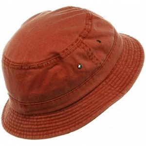 Bucket Hats Washed Hats- Royal Medium/Large - Orange - C011O94PU5P $23.18