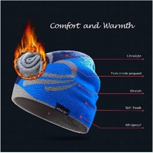 Skullies & Beanies Winter Knit Beanie Sports Hat Warm Outdoors Cap Hiking Bicycling Running Cycling - Lemon - C2187I7GG38 $13.17