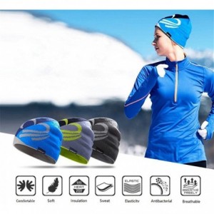 Skullies & Beanies Winter Knit Beanie Sports Hat Warm Outdoors Cap Hiking Bicycling Running Cycling - Lemon - C2187I7GG38 $13.17