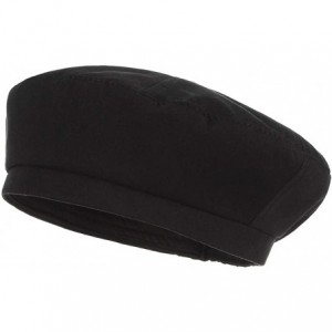 Berets Womens Classic Beret Hat Summer French Beret Solid Color Beanie Cap Hat - Black - C118WGIGLEG $10.45