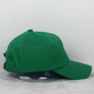 Baseball Caps Cotton Plain Baseball Cap Adjustable .Polo Style Low Profile(Unconstructed hat) - Green - CG188ZUM0QH $9.25