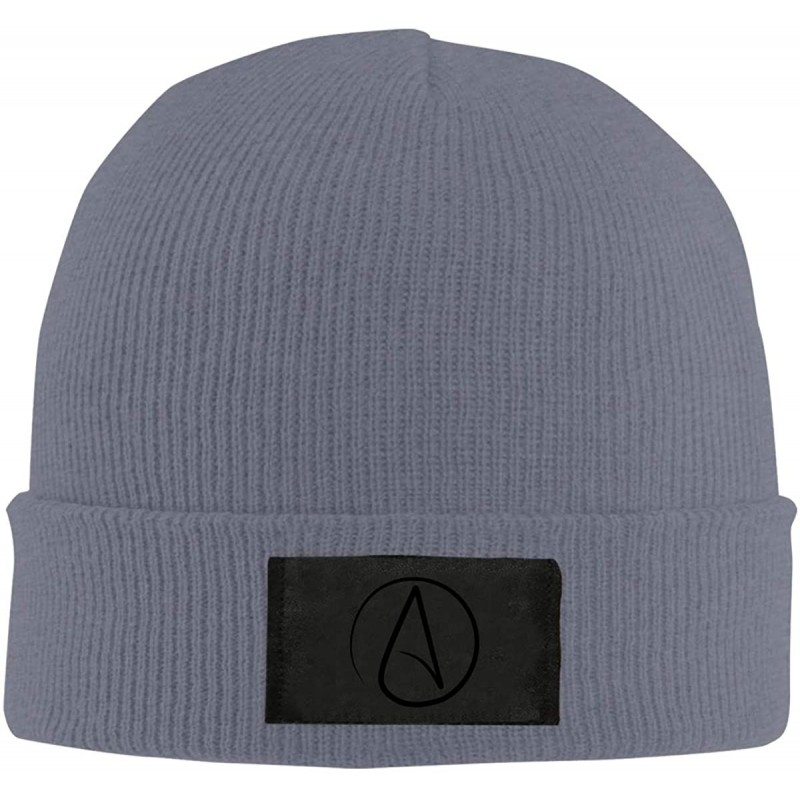 Skullies & Beanies Atheist Sign Plain Unisex Knitted Hat Winter Warm Pure Color Hat - Deep Heather - C118YES6IXU $20.34