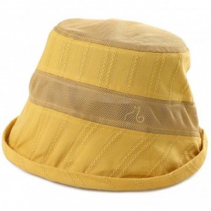 Bucket Hats Fishing Bucket Hat for Men Women Foldable UPF50+ Chin Strap - 99749_yellow - CB18RYS2N0Y $12.36