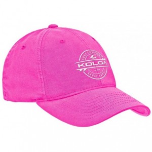 Baseball Caps Classic Cotton Dad Hats. Low Profile Adjustable Caps - Neonpink/W - C312MYHK80F $16.61