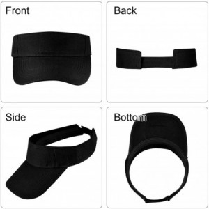 Visors 6 Pcs Sun Sports Visor Hat Adjustable Cap for Men Women - Color Set B - CZ18XDHEN89 $17.66