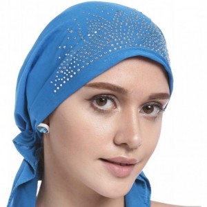 Skullies & Beanies Crystal Stretchy Bandana Headscarf Alopecia - Blue - C818G8427C5 $19.81