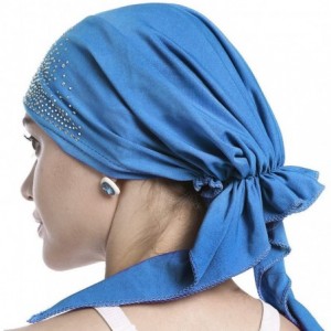 Skullies & Beanies Crystal Stretchy Bandana Headscarf Alopecia - Blue - C818G8427C5 $11.60