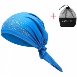 Skullies & Beanies Crystal Stretchy Bandana Headscarf Alopecia - Blue - C818G8427C5 $17.88