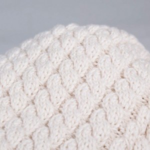 Skullies & Beanies Winter Beanie for Women Warm Knit Bobble Skull Cap Big Fur Pom Pom Hats for Women - 15 Light Pink - CH1855...