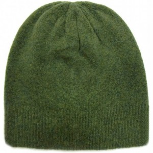 Skullies & Beanies Knitted Warm and Soft Premium Wool Mix Skull Cap Beanie Hat for Men and Women - Green - CX189ZQGIMC $11.08