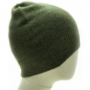 Skullies & Beanies Knitted Warm and Soft Premium Wool Mix Skull Cap Beanie Hat for Men and Women - Green - CX189ZQGIMC $11.08