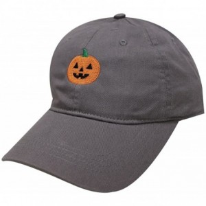 Baseball Caps Halloween Pumpkin Cotton Baseball Dad Caps - Charcoal - CW12M1OAE6D $14.49