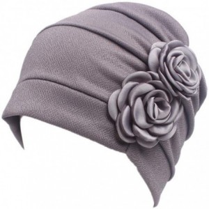 Skullies & Beanies Chemo Cancer Head Scarf Hat Cap Ethnic Cloth Print Turban Headwear Women Stretch Flower Muslim Headscarf -...