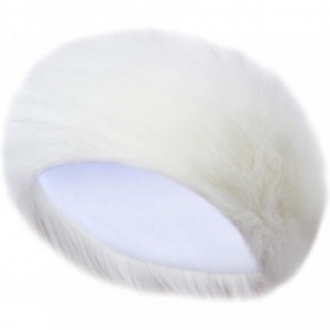 Cold Weather Headbands Faux Fur Headband Women's Winter Earwarmer Earmuff Hat Ski - White - CM18HYL90TL $14.94