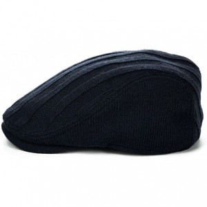 Newsboy Caps Wool Newsboy Cap Earflap Trapper Hat Winter Warm Lined Fashion Unisex 56-60CM - 69148_navy - C912OB0GMV1 $13.74