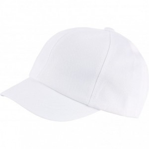 Baseball Caps Empty Plain Ball Cap Cute Short Bill Design Cotton Baseball Hat Truckers - White - CA18ERNYL4E $43.09