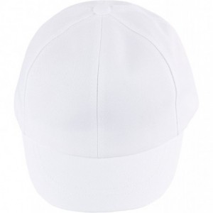 Baseball Caps Empty Plain Ball Cap Cute Short Bill Design Cotton Baseball Hat Truckers - White - CA18ERNYL4E $19.53