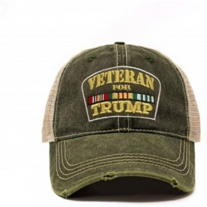 Baseball Caps Veterans for Trump Dad Hat Vintage Trucker Cap Handwashed Cotton Baseball Cap TC101 TC102 - Tc102 Army Green - ...