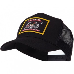 Baseball Caps Skull and Choppers Embroidered Military Patched Mesh Cap - Kill 2 - CP11FITPZ55 $38.95
