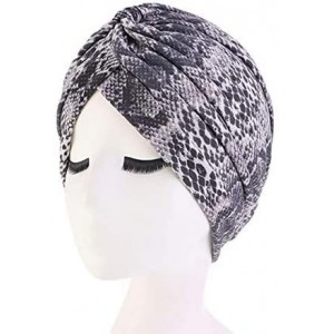 Skullies & Beanies Women's Cotton Turban Head Wrap Cancer Chemo Beanies Cap Headwear Cap Bonnet Hair Loss Hat - Snack Skin Bl...