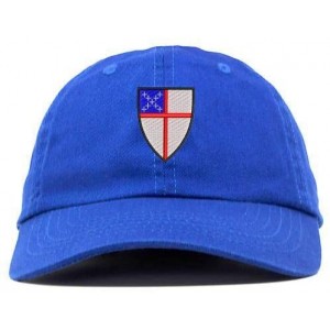 Baseball Caps Episcopal Shield Logo Embroidered Low Profile Soft Crown Unisex Baseball Dad Hat - Royal - CO18X4O57S9 $19.24