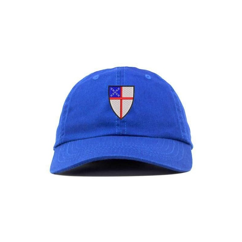 Baseball Caps Episcopal Shield Logo Embroidered Low Profile Soft Crown Unisex Baseball Dad Hat - Royal - CO18X4O57S9 $19.24