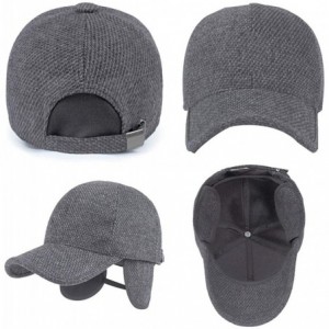 Baseball Caps Outdoor Baseball Thermal Adjustable Earmuffs - Grey - CK18M04R38Z $9.19