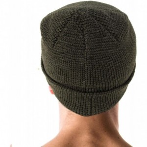 Skullies & Beanies Men's Winter Classic Soft Knit Stretchy Warm Beanie Skully Ski Hat Cap - Waffle Solid Dk. Melange Gray - C...