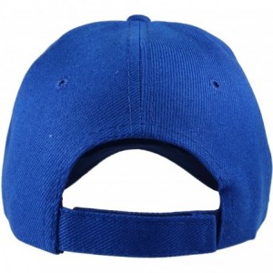 Baseball Caps Plain Baseball Cap Adjustable Back Strap 3 PC - Royal Blue - C418C5NC0OX $7.77