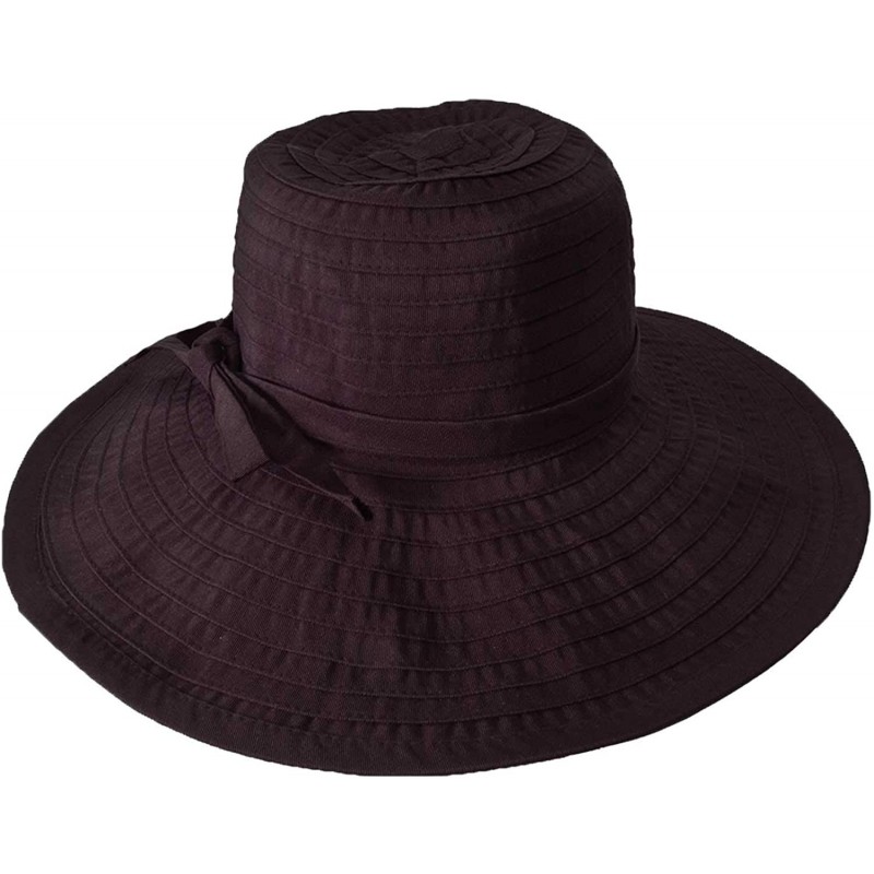 Sun Hats Packable Crushable Travel Hat 4" Brim - UPF50+ - HS238 - Black - CS112HJLZB7 $16.09
