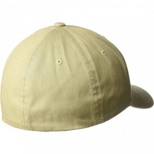 Visors Cotton Twill Fitted Cap - Khaki - CQ113MH2VON $11.88