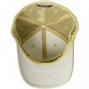 Visors Cotton Twill Fitted Cap - Khaki - CQ113MH2VON $11.88