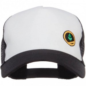 Baseball Caps Trainer Red Poke Monster Embroidered Mesh Cap - White Black - C512LJZ0LIR $25.36