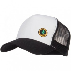 Baseball Caps Trainer Red Poke Monster Embroidered Mesh Cap - White Black - C512LJZ0LIR $25.36