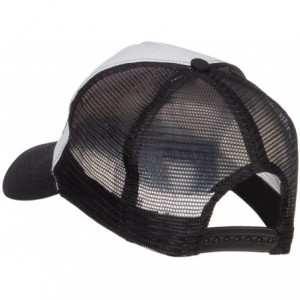 Baseball Caps Trainer Red Poke Monster Embroidered Mesh Cap - White Black - C512LJZ0LIR $25.36