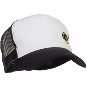 Baseball Caps Trainer Red Poke Monster Embroidered Mesh Cap - White Black - C512LJZ0LIR $25.36