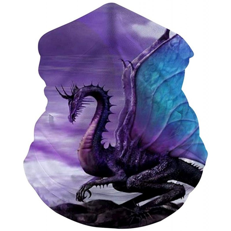 Balaclavas Funny Multifunctional Seamless Bandanas for Dust Wind Sun Protection- Outdoors & Sports - Purple Dragon - C119870O...