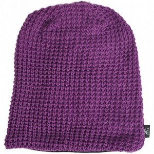 Skullies & Beanies Mens Slouchy Long Beanie Knit Cap for Summer Winter- Oversize - Purple - CF129IQD45V $15.97