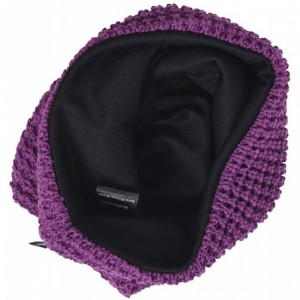 Skullies & Beanies Mens Slouchy Long Beanie Knit Cap for Summer Winter- Oversize - Purple - CF129IQD45V $15.97